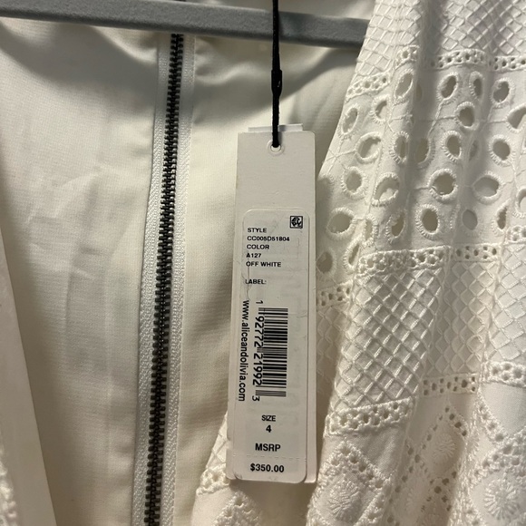 Alice + Olivia Eyelet Puff Sleeve Romper - Picture 5 of 7